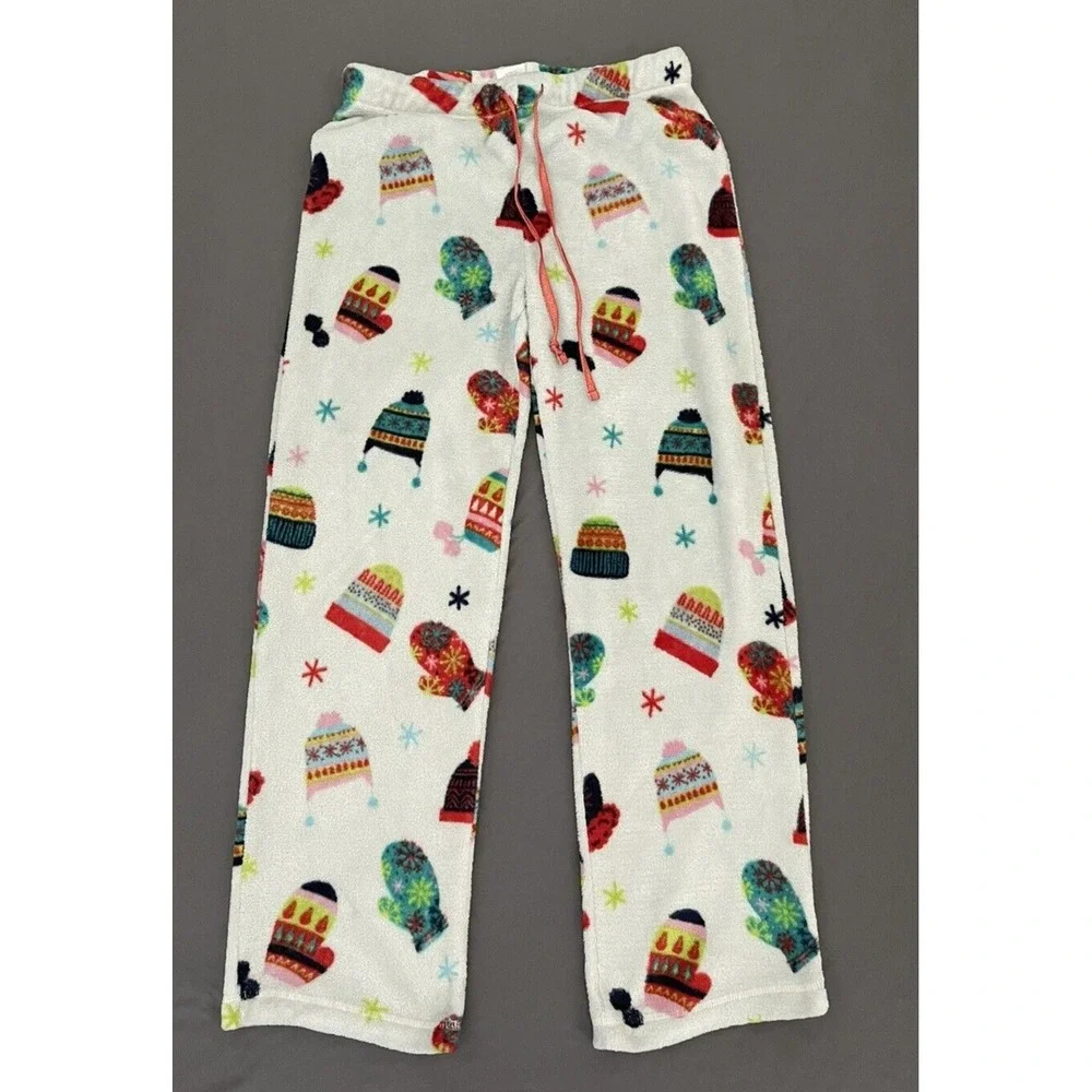 Christmas Mittens/ Hats Superminky‎ Womens Size Medium (8-10) Pajamas Pants